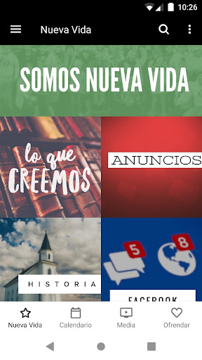 Android application Iglesia Nueva Vida - VA screenshort