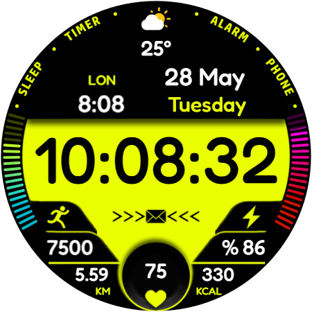 #9. KZY086 (Android) Ved: Kzy Watchfaces