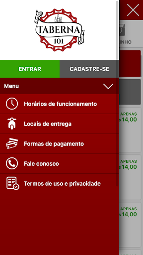 Android application Taberna 101 screenshort
