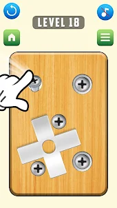 Wood Nuts Bolts Game Puzzle