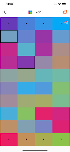 Color Puzzle - color ordering Screen 2