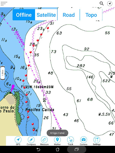 Zug Aegeri Lakes Offline Chart