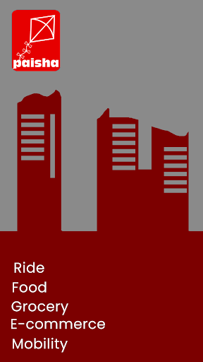 Android application Paisha: rides and deliveries screenshort