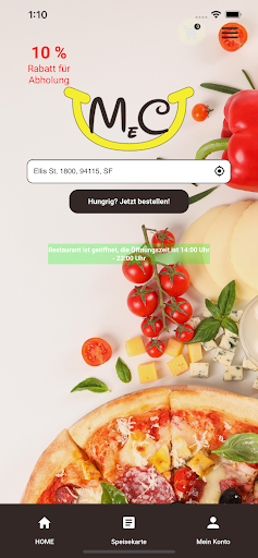 Android application Mec Pizza und Döner screenshort