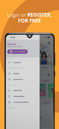 Android application LetaWera - Book A Service screenshort
