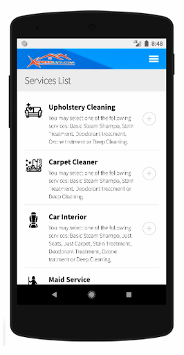 Android application Xpress Services screenshort