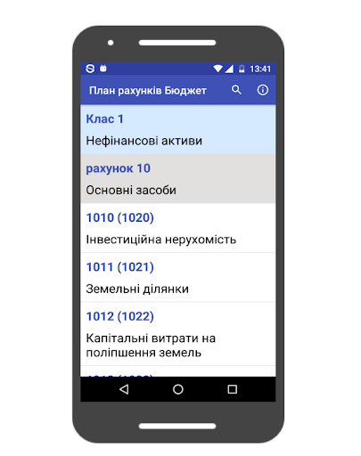 Android application Budget Accounts screenshort