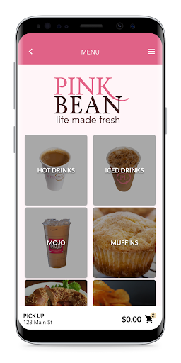 Pink Bean Coffee Screen 2