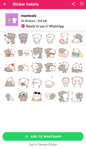Mochi Cat Stikers Offline