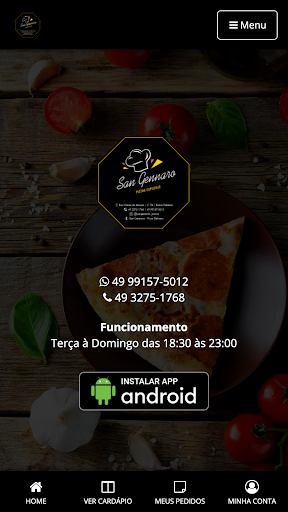 Android application San Gennaro Pizzaria Delivery screenshort