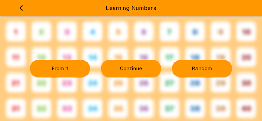 Learning Numbers Screen 2