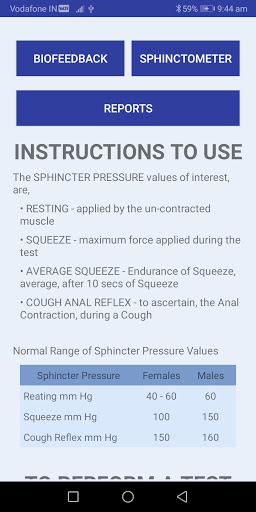 SphinctoPRESS Anal Tonometer Screen 3