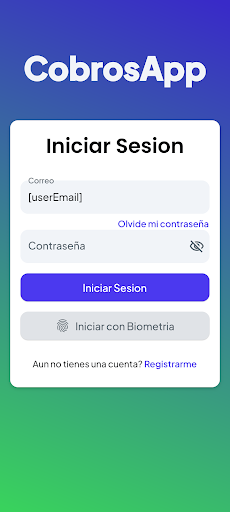 Android application CobrosApp screenshort