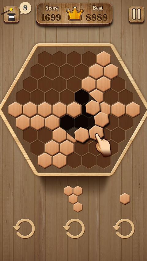 Wooden Hexagon Fit: Hexa Blockのおすすめ画像5