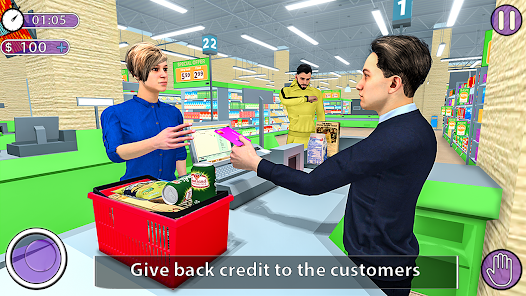 Supermarket Shopping Game Simu  screenshots 1