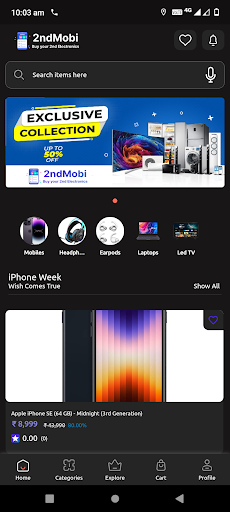 2ndMobi - Online Shopping App Screen 2