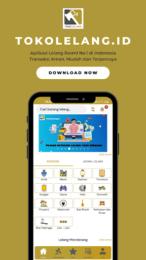 Android application Tokolelang screenshort
