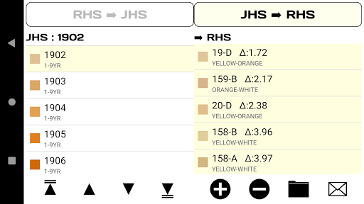 Android application RHS JHS Color Converter screenshort