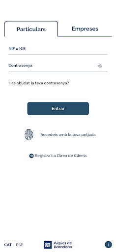 Android application Aigües de Barcelona screenshort