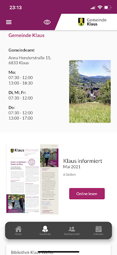 Gemeinde Klaus Screen 2