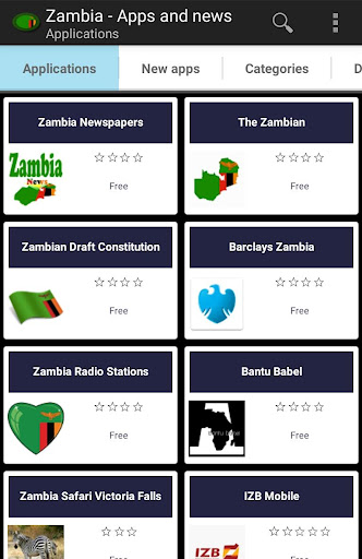 Android application Zambia apps screenshort