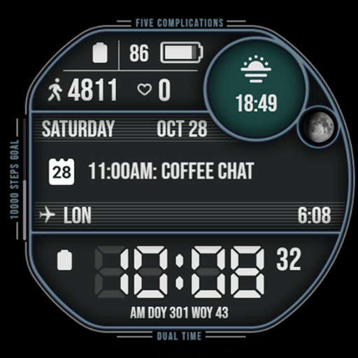 Digital Dual Time Watch 002 for  Android – Latest Version & Features app icon