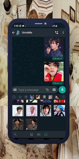 V BTS Animated WASticker Screen 3
