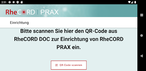 RheCORD PRAX Screen 2