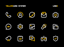 screenshot of YellowLine Icon Pack : LineX