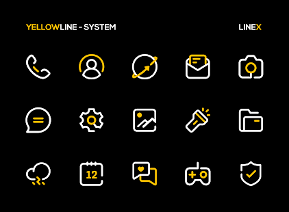 YellowLine Icon Pack : LineX Ekran görüntüsü
