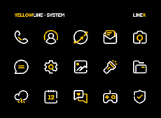 YellowLine Icon Pack : LineXのおすすめ画像2