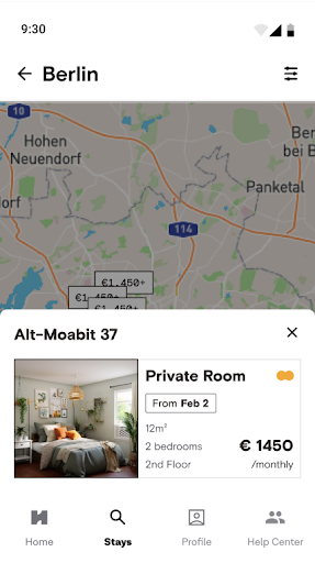 Android application Habyt Co-Living screenshort