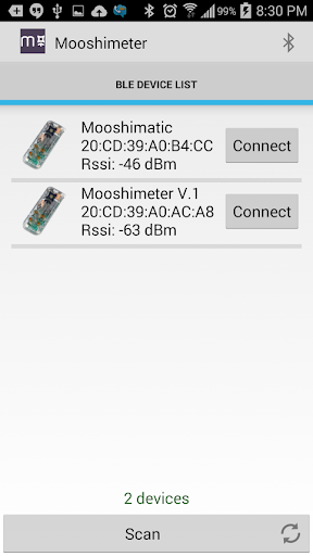 Android application Mooshimeter screenshort