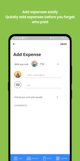 JustSplit - Expense Splitting Screen 2