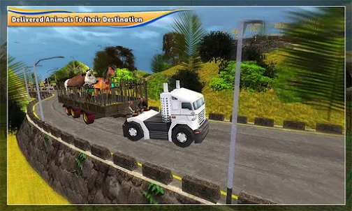 Farm Animal Truck Transporting Truck Driver