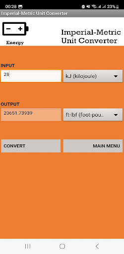 Android application Imperial-Metric Unit Converter screenshort