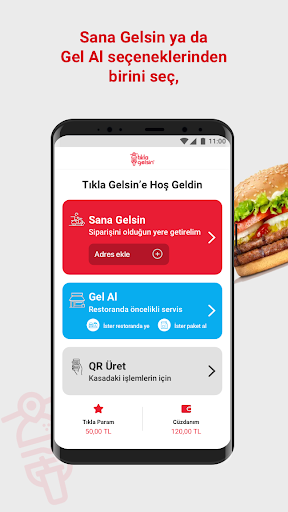 Android application Tıkla Gelsin® - Yemek Siparişi screenshort