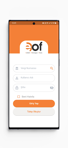 Android application EOF Tesis Yönetimi screenshort