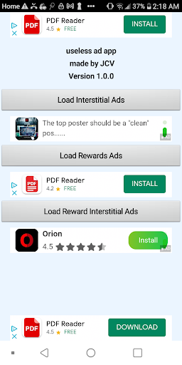 Thee Useless Ad App Screen 2