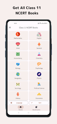 Android application Class 11 NCERT Books screenshort