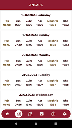 Prayer Times 2023 Screen 2