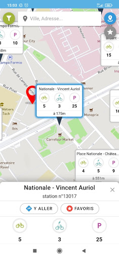 IciVelib - bornes Velib IdF Screen 2
