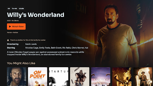 Screenshot of Crackle