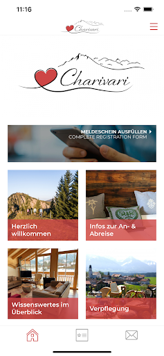 Android application Charivari Ferienwohnungen screenshort