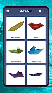 Origami ships, boats