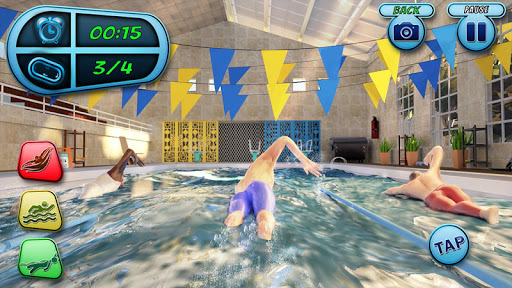 Swimming Pool Water Race Game Screen 2