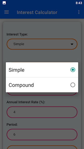 Interest Calculator Screen 2