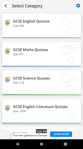GCSE Test And Pratice Screen 2