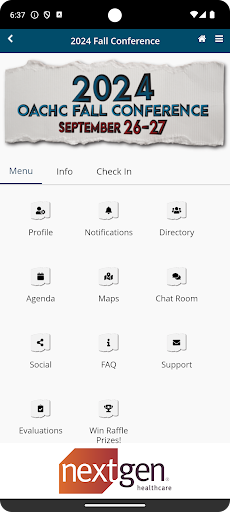 Android application OACHC Conference screenshort