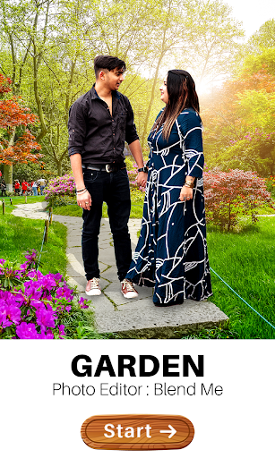 Android application Garden photo editor : Blend Me screenshort